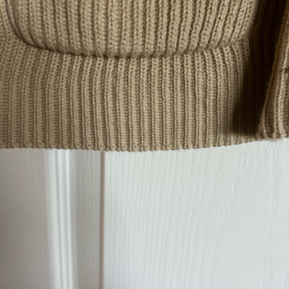 Ralph Lauren heavyweight knit classic tan Grandpa cardigan Large - Picture 2 of 8